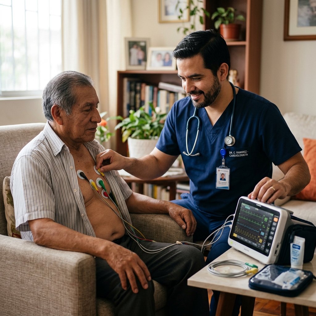 Consulta de cardiología y EKG en clínica y a domicilio