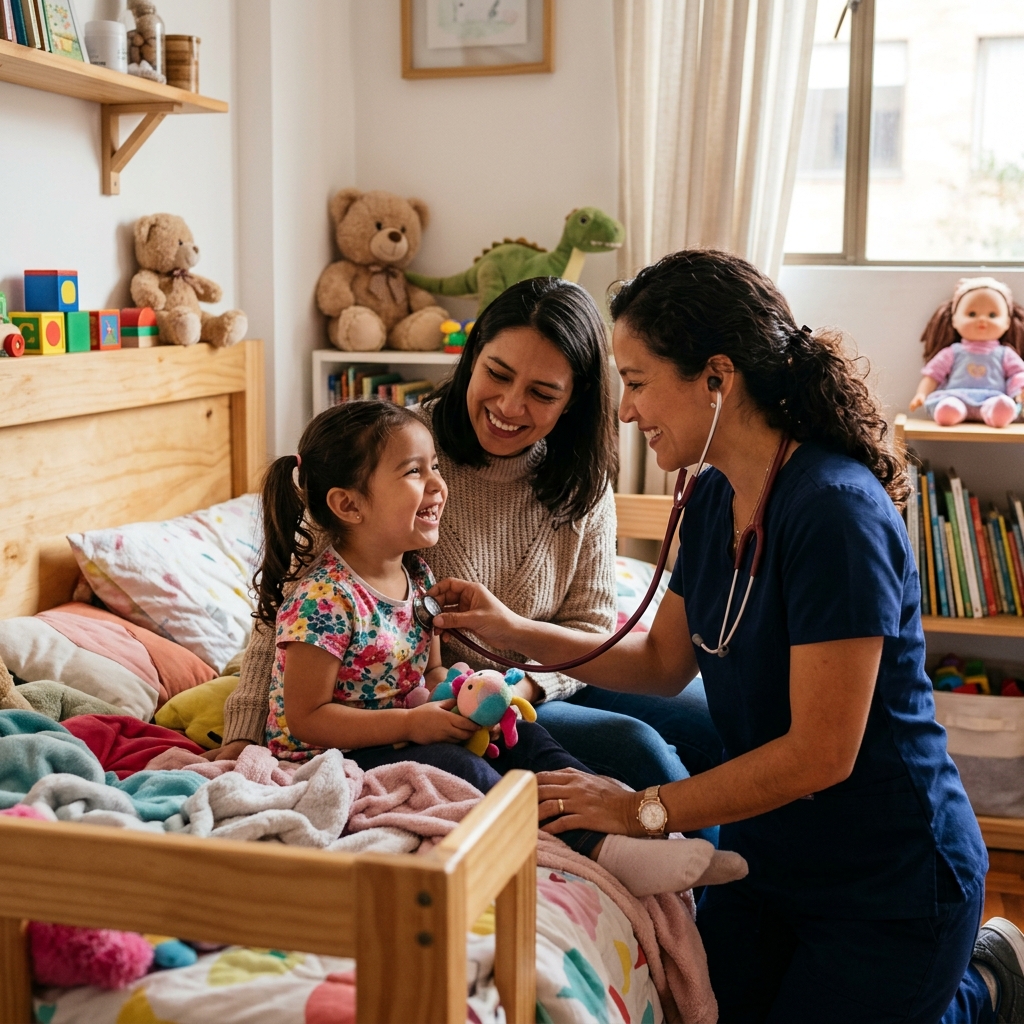 Consulta pediátrica en centro médico y a domicilio